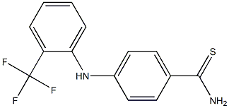 4-{[2-(trifluoromethyl)phenyl]amino}benzene-1-carbothioamide 结构式