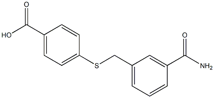 4-{[3-(aminocarbonyl)benzyl]thio}benzoic acid 结构式