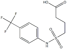 4-{[4-(trifluoromethyl)phenyl]sulfamoyl}butanoic acid 结构式