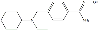 4-{[cyclohexyl(ethyl)amino]methyl}-N'-hydroxybenzenecarboximidamide 结构式