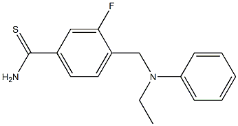 4-{[ethyl(phenyl)amino]methyl}-3-fluorobenzene-1-carbothioamide 结构式