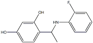 4-{1-[(2-fluorophenyl)amino]ethyl}benzene-1,3-diol 结构式