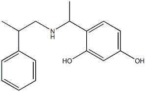 4-{1-[(2-phenylpropyl)amino]ethyl}benzene-1,3-diol 结构式