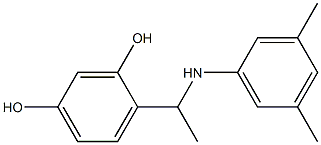 4-{1-[(3,5-dimethylphenyl)amino]ethyl}benzene-1,3-diol 结构式