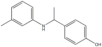 4-{1-[(3-methylphenyl)amino]ethyl}phenol 结构式