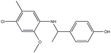 4-{1-[(4-chloro-2-methoxy-5-methylphenyl)amino]ethyl}phenol 结构式