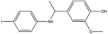 4-{1-[(4-iodophenyl)amino]ethyl}-2-methoxyphenol 结构式