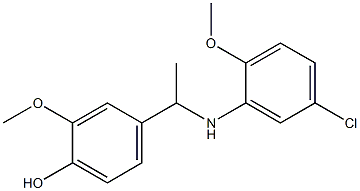 4-{1-[(5-chloro-2-methoxyphenyl)amino]ethyl}-2-methoxyphenol 结构式