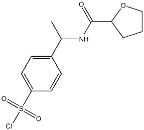 4-{1-[(tetrahydrofuran-2-ylcarbonyl)amino]ethyl}benzenesulfonyl chloride 结构式