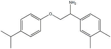 4-{1-amino-2-[4-(propan-2-yl)phenoxy]ethyl}-1,2-dimethylbenzene 结构式