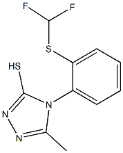 4-{2-[(difluoromethyl)sulfanyl]phenyl}-5-methyl-4H-1,2,4-triazole-3-thiol 结构式
