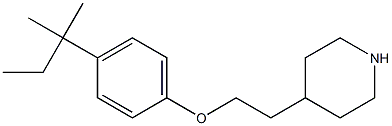 4-{2-[4-(2-methylbutan-2-yl)phenoxy]ethyl}piperidine 结构式