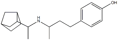 4-{3-[(1-{bicyclo[2.2.1]heptan-2-yl}ethyl)amino]butyl}phenol 结构式