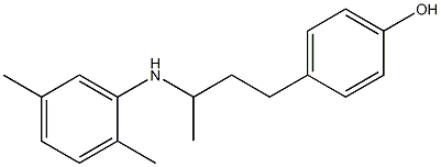 4-{3-[(2,5-dimethylphenyl)amino]butyl}phenol 结构式