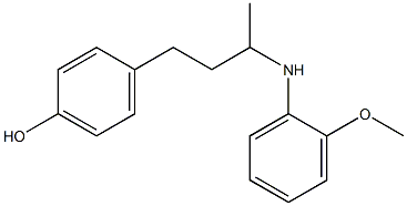 4-{3-[(2-methoxyphenyl)amino]butyl}phenol 结构式