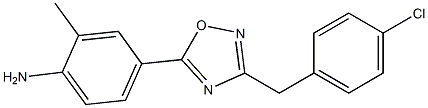 4-{3-[(4-chlorophenyl)methyl]-1,2,4-oxadiazol-5-yl}-2-methylaniline 结构式