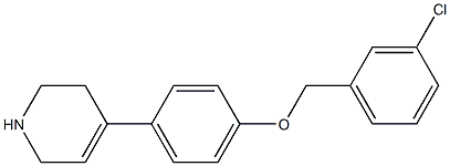 4-{4-[(3-chlorophenyl)methoxy]phenyl}-1,2,3,6-tetrahydropyridine 结构式