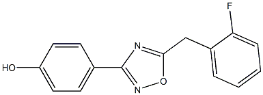 4-{5-[(2-fluorophenyl)methyl]-1,2,4-oxadiazol-3-yl}phenol 结构式