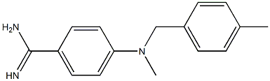 4-{methyl[(4-methylphenyl)methyl]amino}benzene-1-carboximidamide 结构式