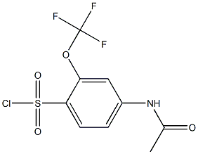 4-acetamido-2-(trifluoromethoxy)benzene-1-sulfonyl chloride 结构式