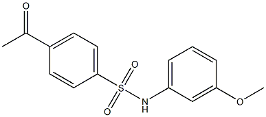 4-acetyl-N-(3-methoxyphenyl)benzene-1-sulfonamide 结构式
