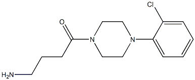 4-amino-1-[4-(2-chlorophenyl)piperazin-1-yl]butan-1-one 结构式