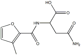 4-amino-2-[(3-methyl-2-furoyl)amino]-4-oxobutanoic acid 结构式