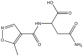 4-amino-2-{[(5-methylisoxazol-4-yl)carbonyl]amino}-4-oxobutanoic acid 结构式