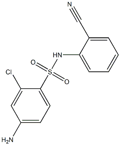 4-amino-2-chloro-N-(2-cyanophenyl)benzene-1-sulfonamide 结构式