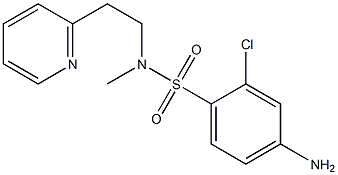 4-amino-2-chloro-N-methyl-N-[2-(pyridin-2-yl)ethyl]benzene-1-sulfonamide 结构式