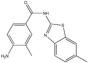 4-amino-3-methyl-N-(6-methyl-1,3-benzothiazol-2-yl)benzamide 结构式