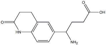 4-amino-4-(2-oxo-1,2,3,4-tetrahydroquinolin-6-yl)butanoic acid 结构式