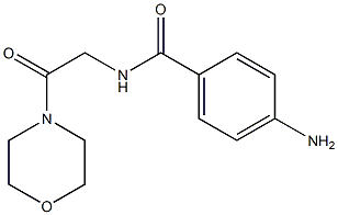 4-amino-N-(2-morpholin-4-yl-2-oxoethyl)benzamide 结构式