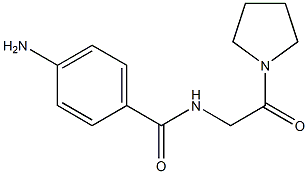 4-amino-N-(2-oxo-2-pyrrolidin-1-ylethyl)benzamide 结构式