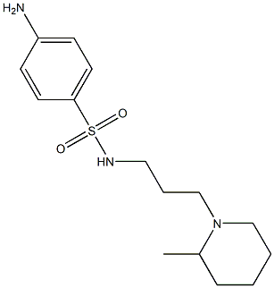 4-amino-N-[3-(2-methylpiperidin-1-yl)propyl]benzene-1-sulfonamide 结构式