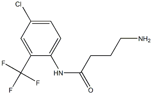 4-amino-N-[4-chloro-2-(trifluoromethyl)phenyl]butanamide 结构式