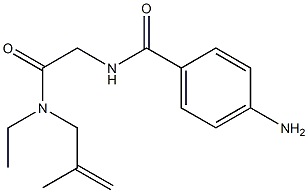 4-amino-N-{2-[ethyl(2-methylprop-2-enyl)amino]-2-oxoethyl}benzamide 结构式