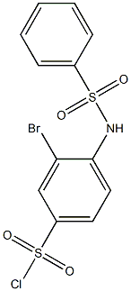 4-benzenesulfonamido-3-bromobenzene-1-sulfonyl chloride 结构式