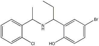 4-bromo-2-(1-{[1-(2-chlorophenyl)ethyl]amino}propyl)phenol 结构式