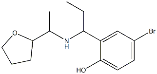 4-bromo-2-(1-{[1-(oxolan-2-yl)ethyl]amino}propyl)phenol 结构式