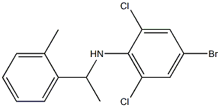 4-bromo-2,6-dichloro-N-[1-(2-methylphenyl)ethyl]aniline 结构式