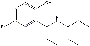 4-bromo-2-[1-(pentan-3-ylamino)propyl]phenol 结构式