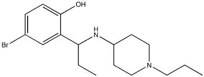 4-bromo-2-{1-[(1-propylpiperidin-4-yl)amino]propyl}phenol 结构式