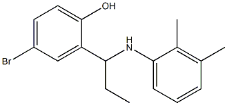 4-bromo-2-{1-[(2,3-dimethylphenyl)amino]propyl}phenol 结构式