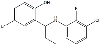 4-bromo-2-{1-[(3-chloro-2-fluorophenyl)amino]propyl}phenol 结构式