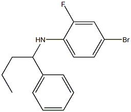 4-bromo-2-fluoro-N-(1-phenylbutyl)aniline 结构式