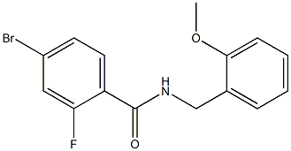 4-bromo-2-fluoro-N-(2-methoxybenzyl)benzamide 结构式