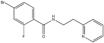 4-bromo-2-fluoro-N-(2-pyridin-2-ylethyl)benzamide 结构式