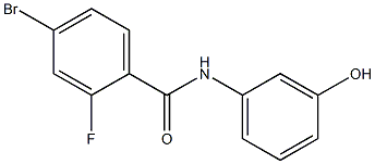 4-bromo-2-fluoro-N-(3-hydroxyphenyl)benzamide 结构式