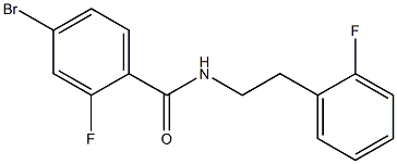 4-bromo-2-fluoro-N-[2-(2-fluorophenyl)ethyl]benzamide 结构式